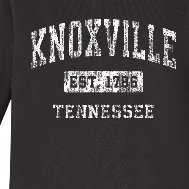 Knoxville Tennessee Tn Vintage Established Sports Baby Long Sleeve Bodysuit