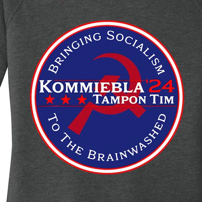 Kommiebla Tampon Tim 24 Political Satire Women's Perfect Tri Tunic Long Sleeve Shirt