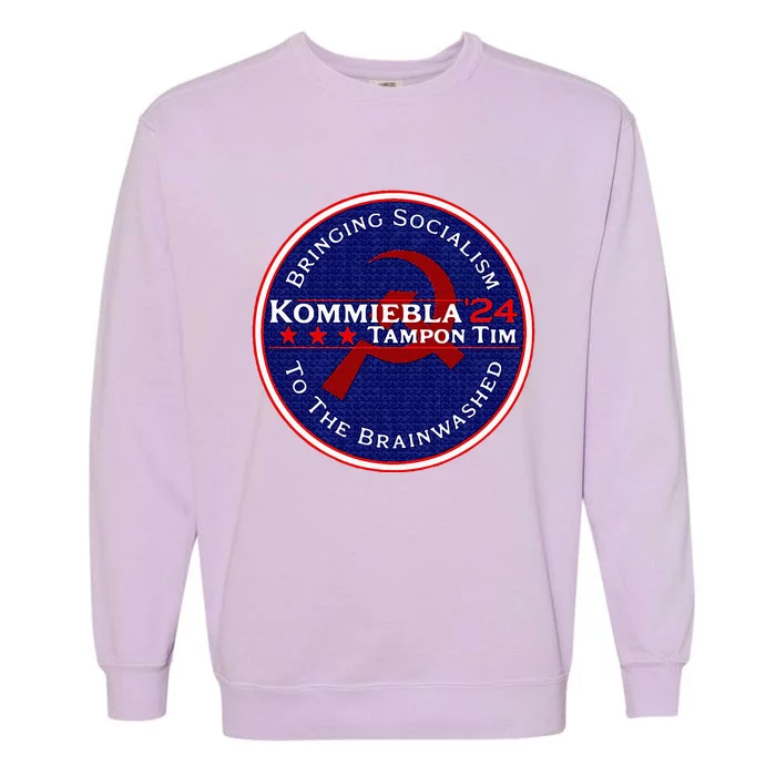 Kommiebla Tampon Tim 24 Political Satire Garment-Dyed Sweatshirt