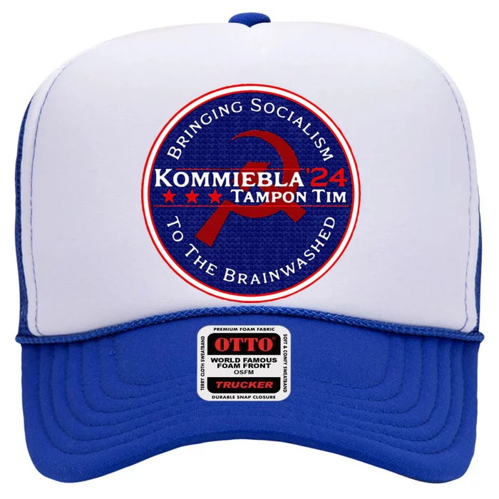 Kommiebla Tampon Tim 24 Political Satire High Crown Mesh Trucker Hat