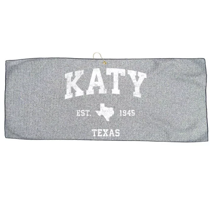 Katy Texas Tx Vintage Athletic Sports Design Established Large Microfiber Waffle Golf Towel