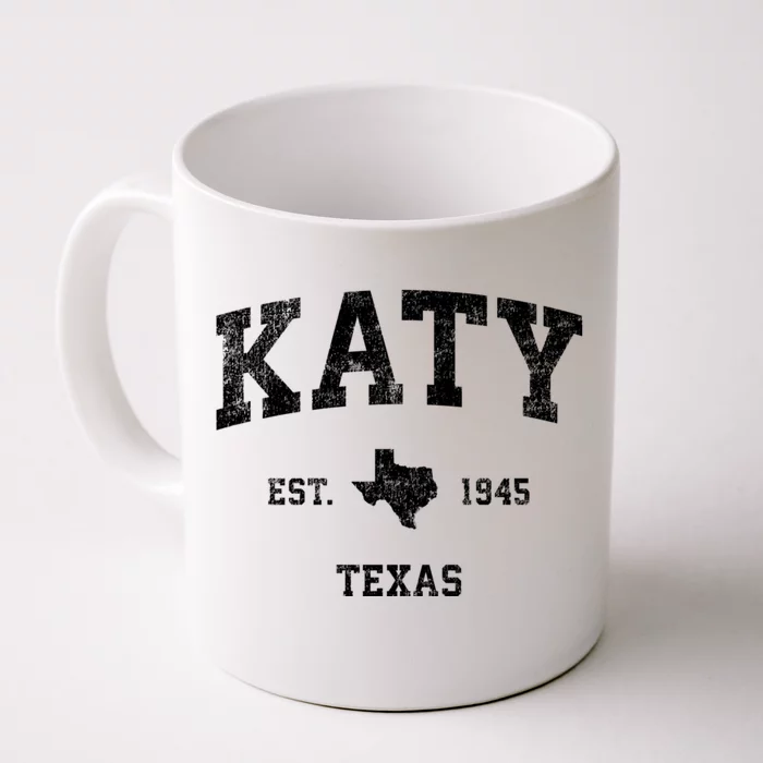 Katy Texas Tx Vintage Athletic Sports Design Established Front & Back Coffee Mug