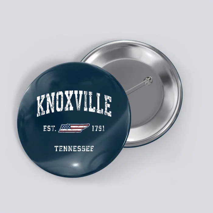 Knoxville Tennessee Tn Vintage American Flag Sports Design Button