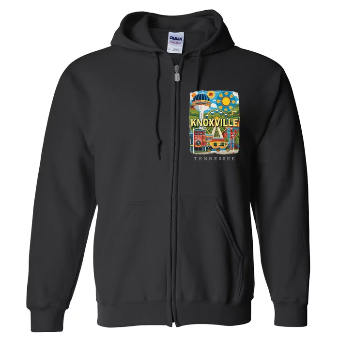 Knoxville Tennessee Tn Historic Downtown Sd136 Full Zip Hoodie