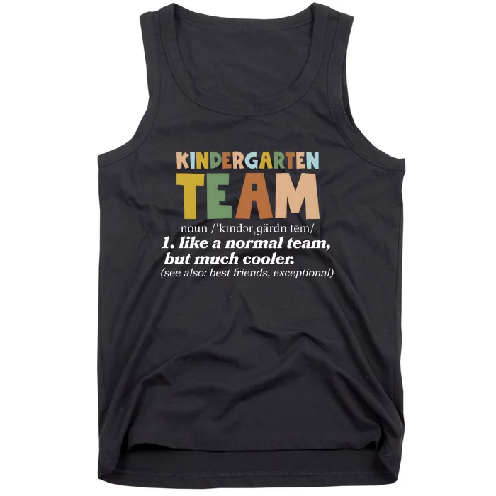 Kindergarten Teacher Team Tank Top