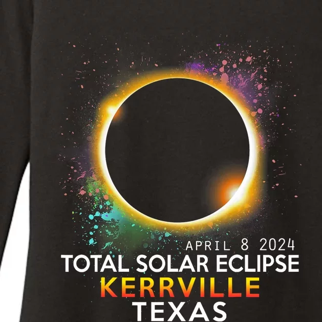 Kerrville Texas Totality Total Solar Eclipse April 8 2024 Womens CVC Long Sleeve Shirt