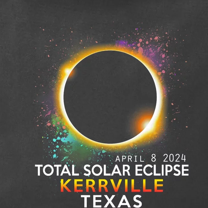 Kerrville Texas Totality Total Solar Eclipse April 8 2024 Zip Tote Bag