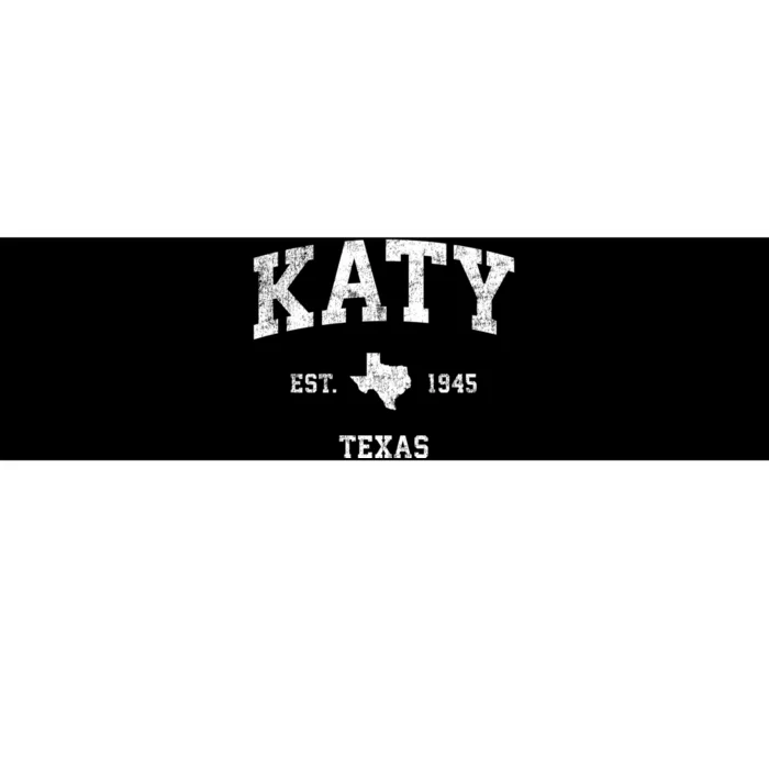 Katy Texas Tx Vintage Athletic Sports Bumper Sticker