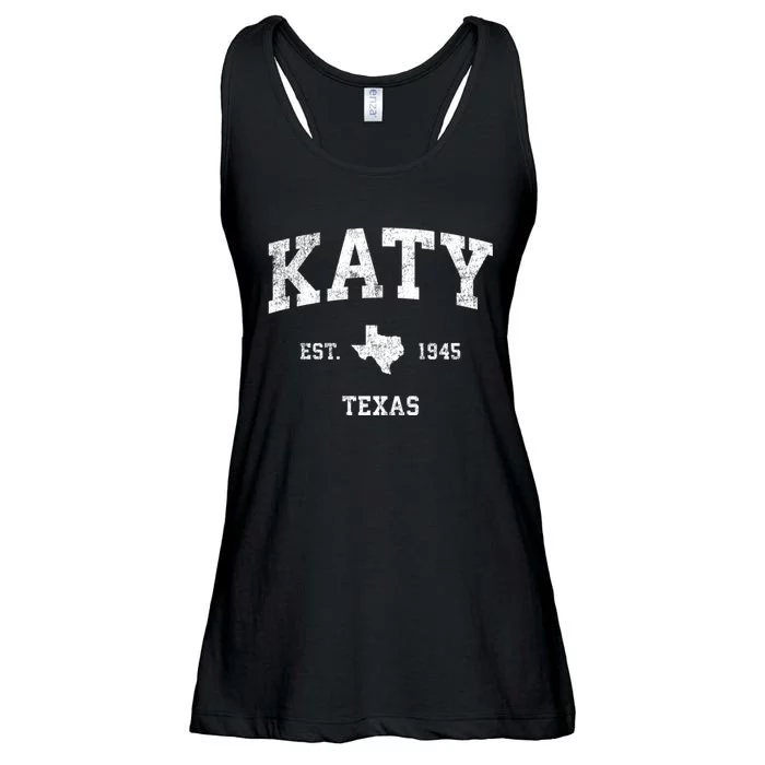 Katy Texas Tx Vintage Athletic Sports Ladies Essential Flowy Tank