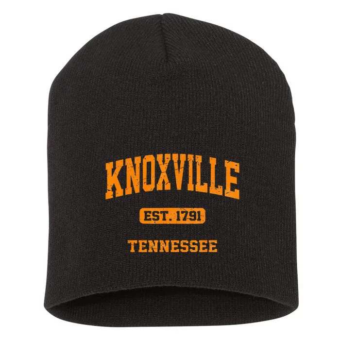 Knoxville Tennessee TN Vintage State Athletic Style Short Acrylic Beanie