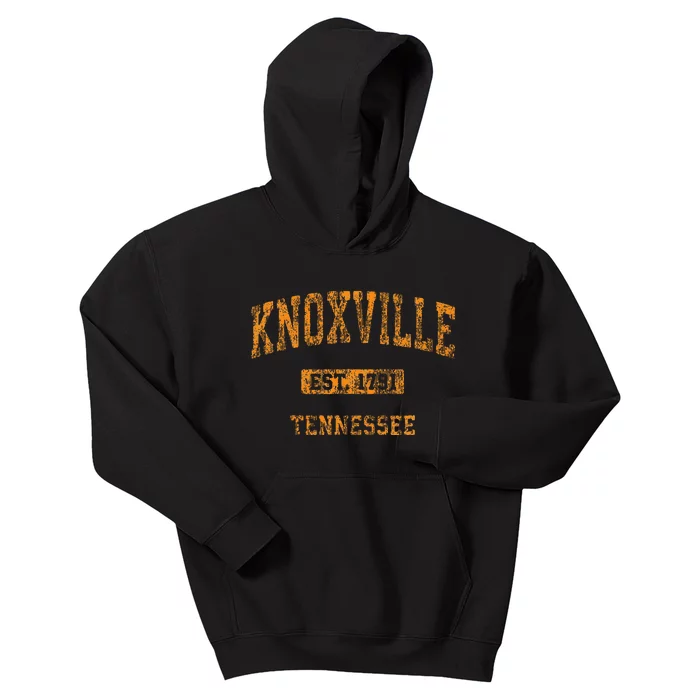 Knoxville Tennessee Tn Vintage Athletic Sports Kids Hoodie