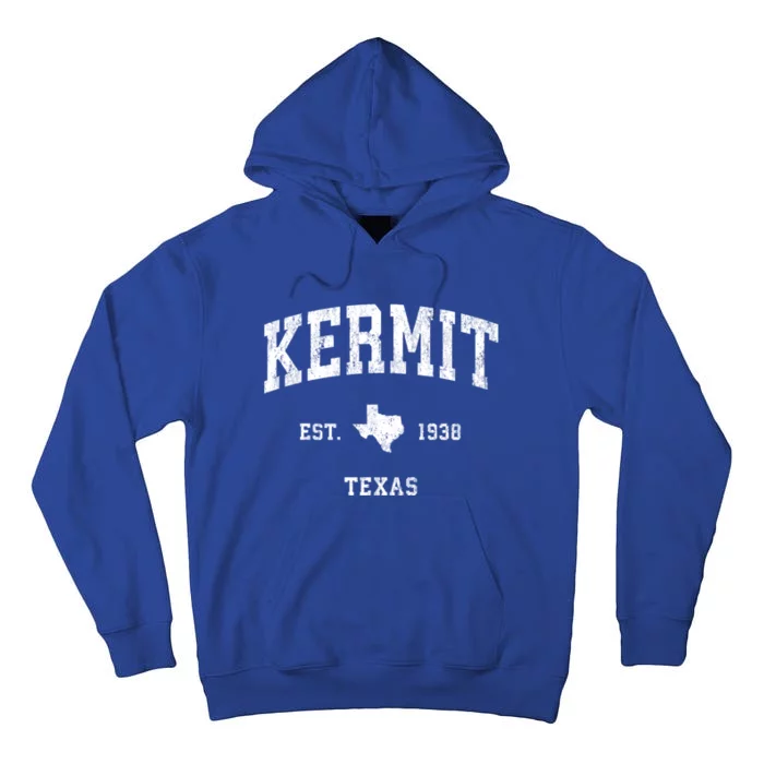 Kermit Texas Tx Vintage Athletic Sports Tall Hoodie