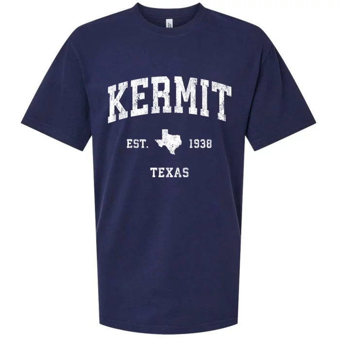 Kermit Texas Tx Vintage Athletic Sports Sueded Cloud Jersey T-Shirt