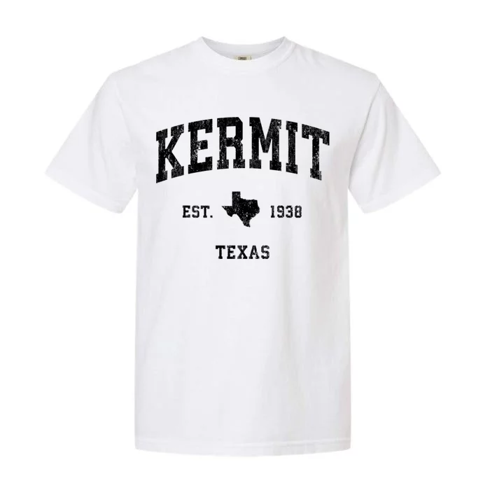 Kermit Texas Tx Vintage Athletic Sports Garment-Dyed Heavyweight T-Shirt