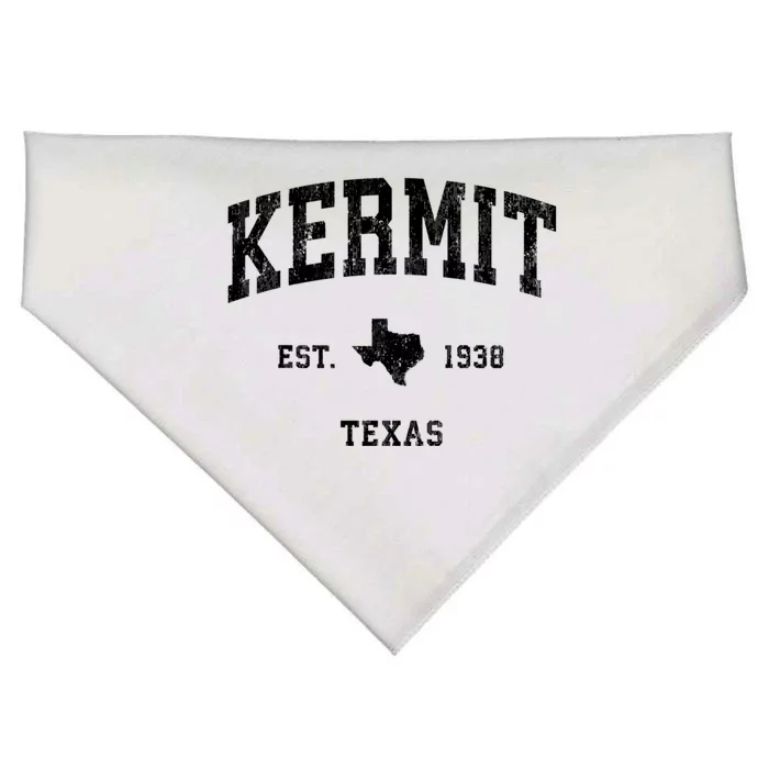 Kermit Texas Tx Vintage Athletic Sports USA-Made Doggie Bandana