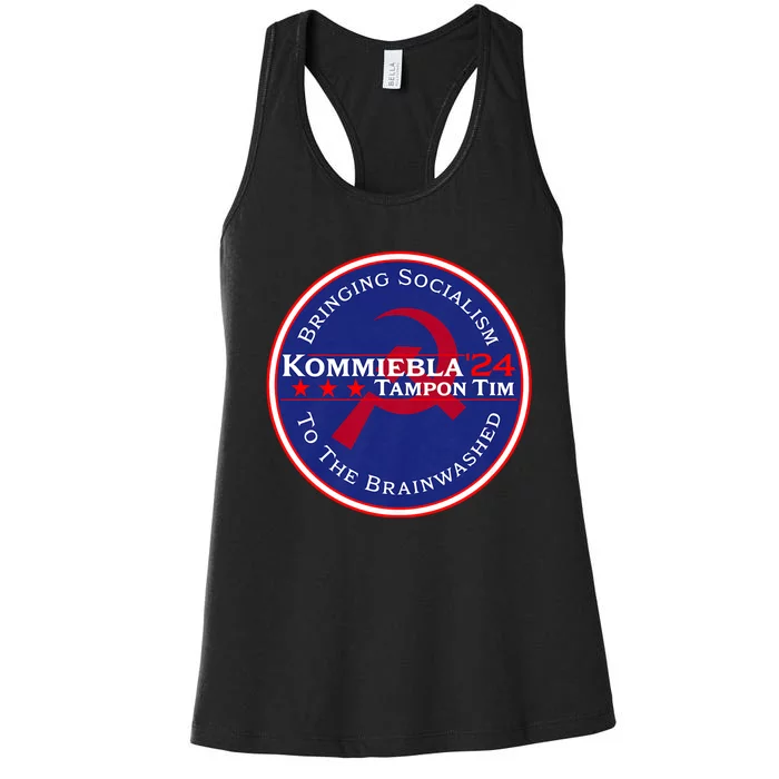 Kommiebla Tampon Tim 24 Political Satire Women's Racerback Tank