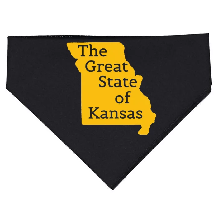 Kansas T The Great State Of Kansas USA-Made Doggie Bandana