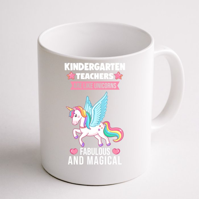 Kindergarten Teacher Unicorns Kindergarten Gift Front & Back Coffee Mug