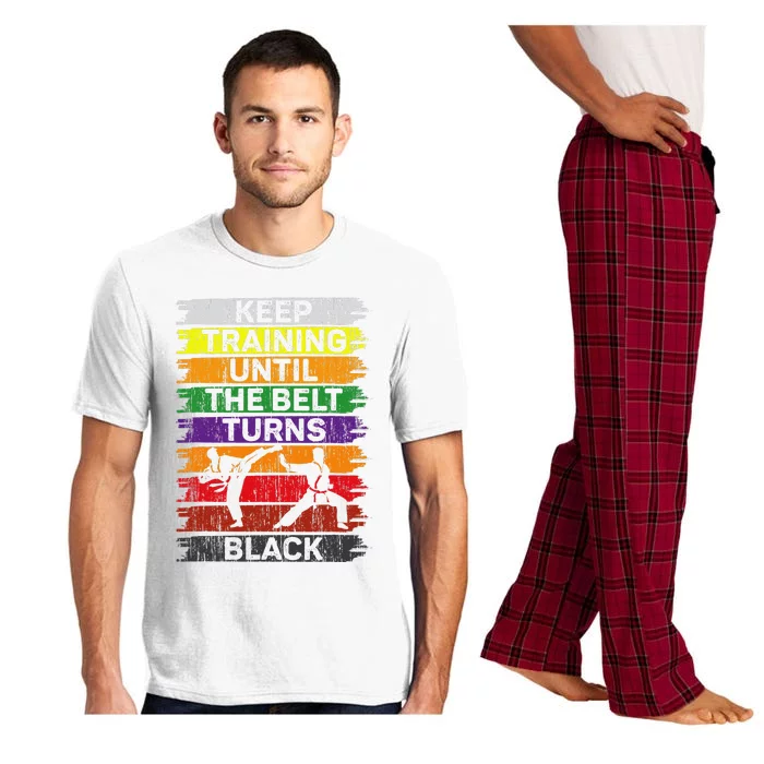 Keep Training Until The Belt Turns Black Shirt Karate Pajama Set