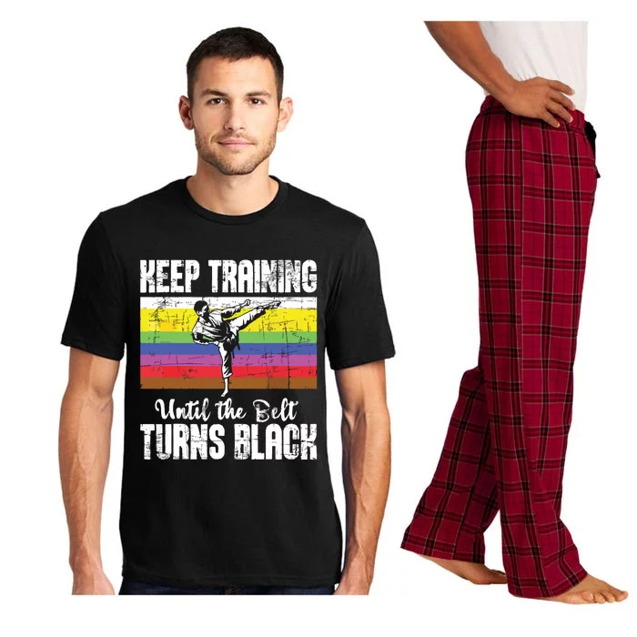 Keep Training Until The Belt Turns Black Karate Taekwondo Pajama Set