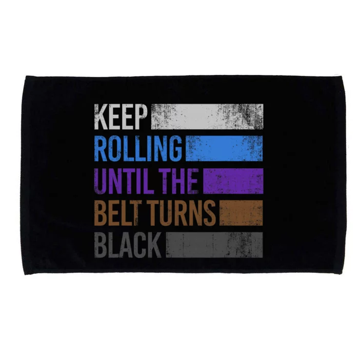 Keep training until the belt turns black Karate Microfiber Hand Towel