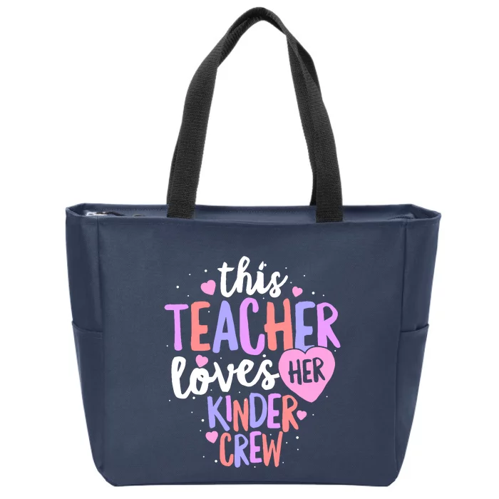 Kindergarten Teacher Valentines Day Love Heart Zip Tote Bag