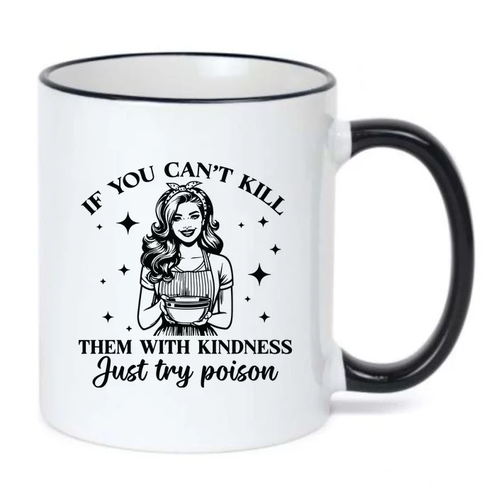 Kill Them With Kindness Black Color Changing Mug