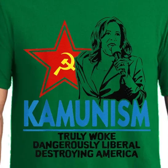 Kamunism Truly Woke Dangerously Trump Kamala President 2024 Pajama Set