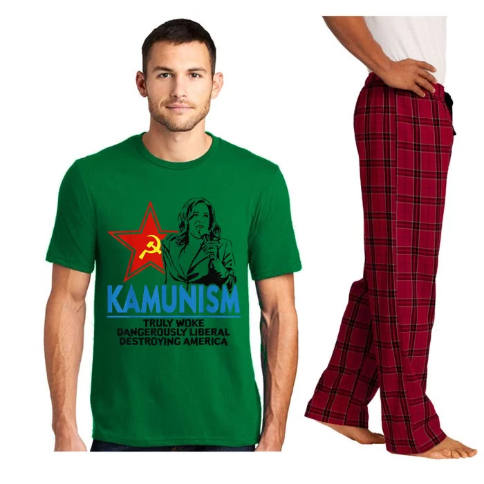 Kamunism Truly Woke Dangerously Trump Kamala President 2024 Pajama Set