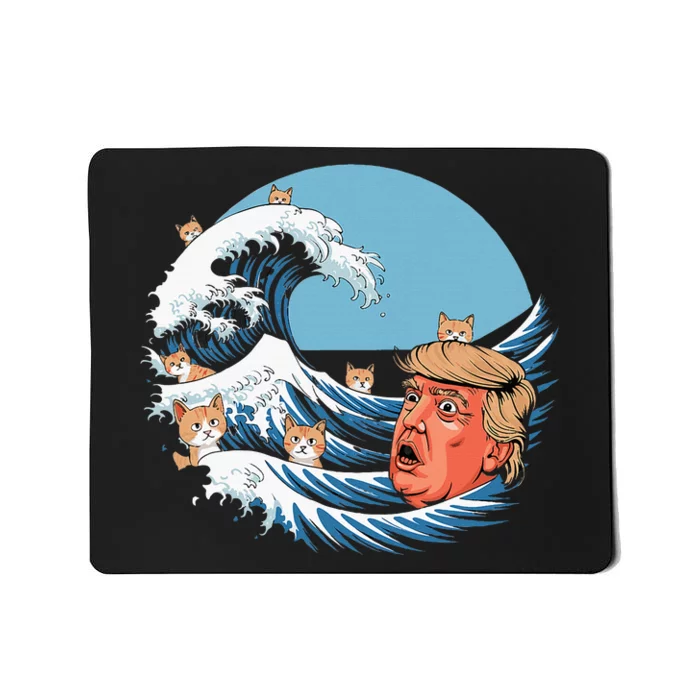 Kamala T Women Kamala Merchandise Blue Cat Wave Trump Mousepad