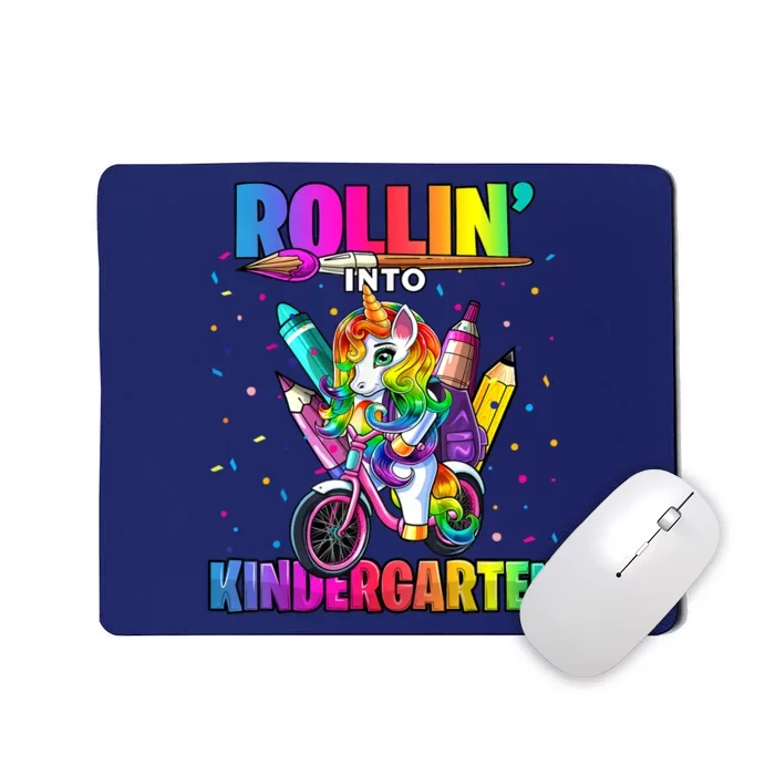 Kindergarten Unicorn Back To School First Day Of School Girl Mousepad