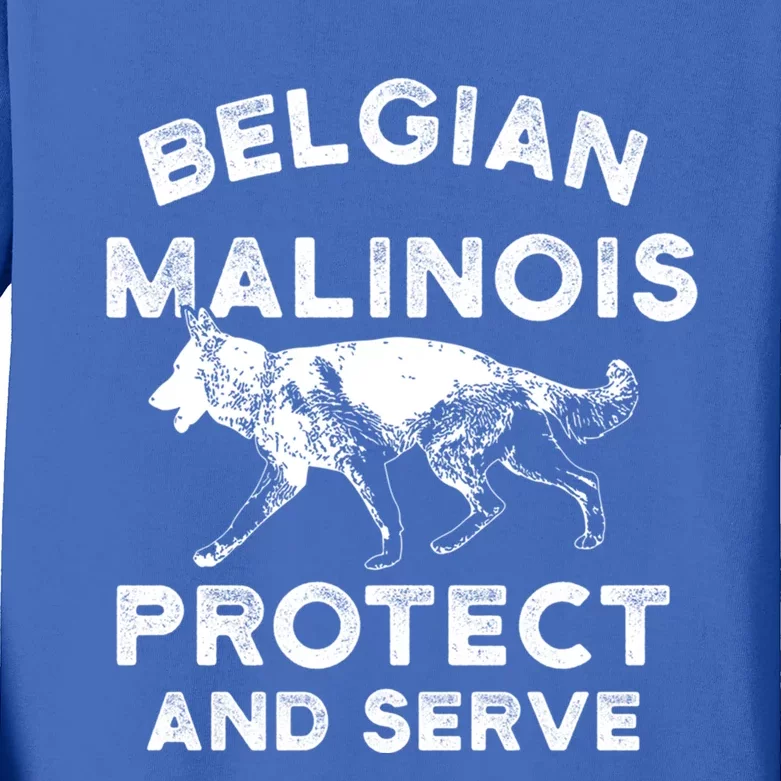 K9 Unit Belgian Malinois Protect Pd Police Trainer Gift Kids Long Sleeve Shirt