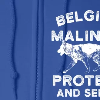 K9 Unit Belgian Malinois Protect Pd Police Trainer Gift Full Zip Hoodie