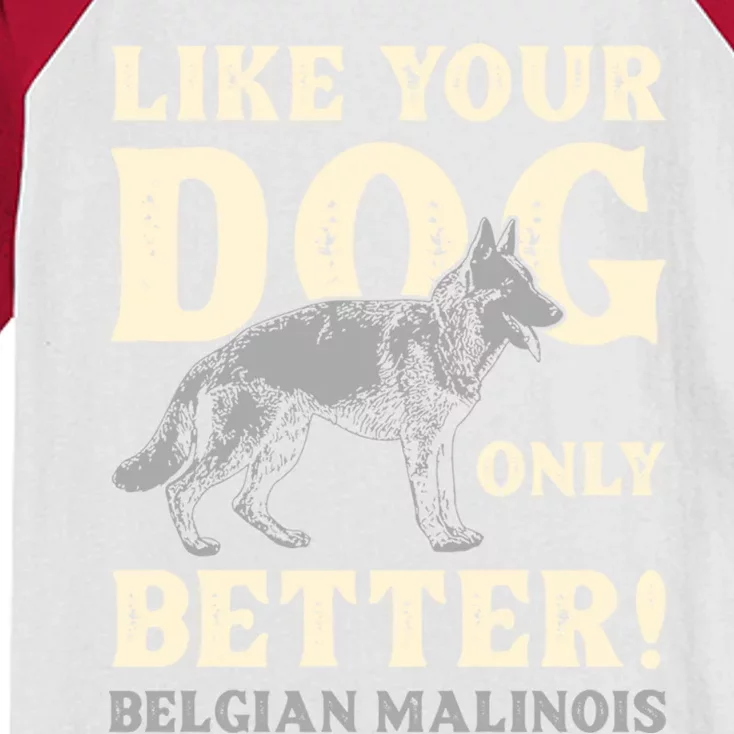 K9 Unit Belgian Malinois Better Pd Police Trainer Gift Kids Colorblock Raglan Jersey