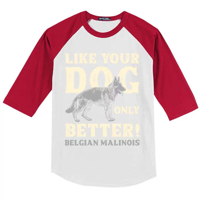 K9 Unit Belgian Malinois Better Pd Police Trainer Gift Kids Colorblock Raglan Jersey