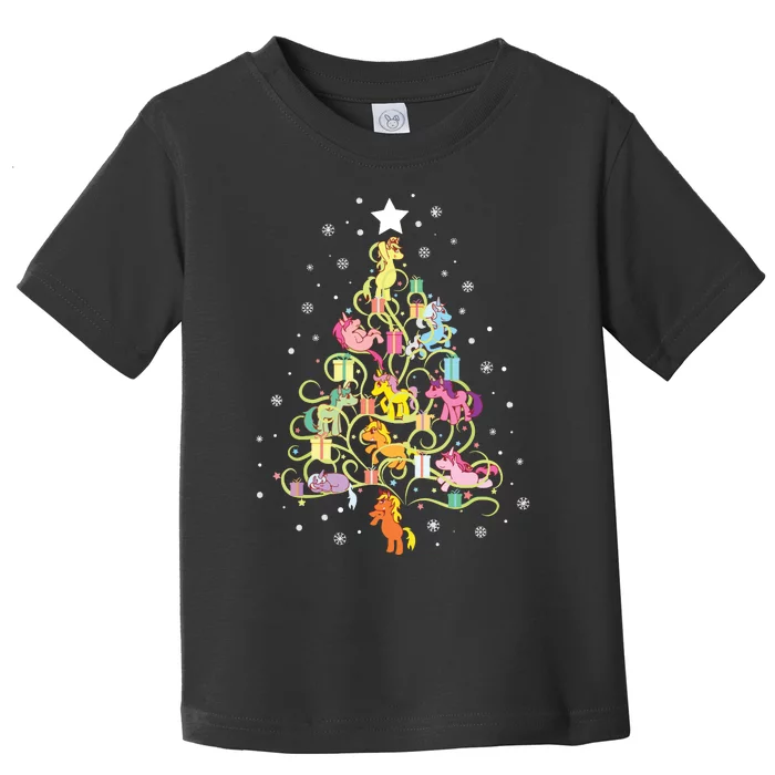 Kids Unicorn Christmas Tree Cute Unicorns Holiday Decor Toddler T-Shirt