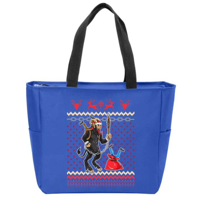 Krampus Ugly Christmas Day Horror Humor Funny Funny Gift Zip Tote Bag