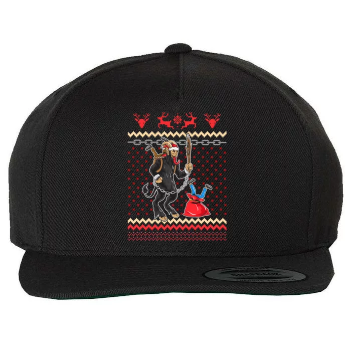 Krampus Ugly Christmas Day Horror Humor Funny Funny Gift Wool Snapback Cap