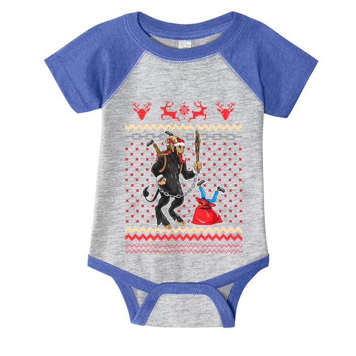 Krampus Ugly Christmas Day Horror Humor Funny Funny Gift Infant Baby Jersey Bodysuit