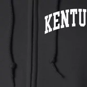 Kentucky US College Font Proud American USA States Full Zip Hoodie