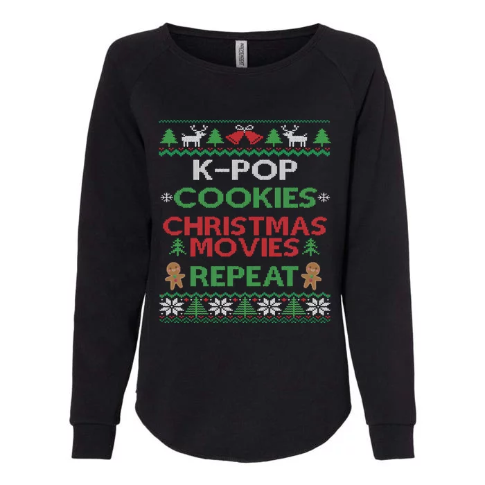 Kpop Ugly Christmas Gift Korean Pop Music Fan Gift Womens California Wash Sweatshirt