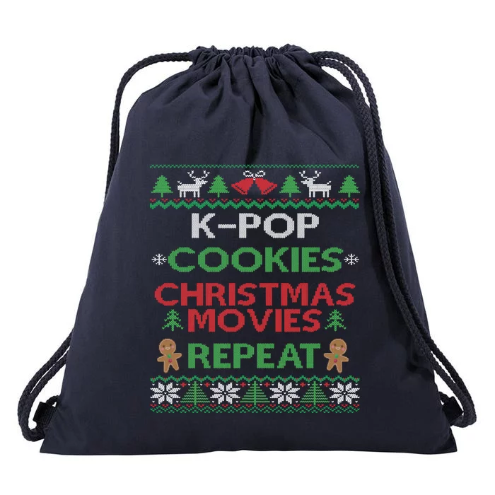 Kpop Ugly Christmas Gift Korean Pop Music Fan Gift Drawstring Bag