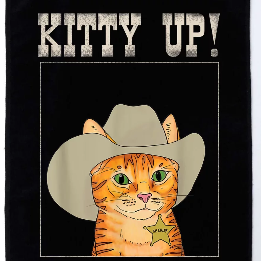 Kitty Up! Cowboy Cat Western Kitten Platinum Collection Golf Towel