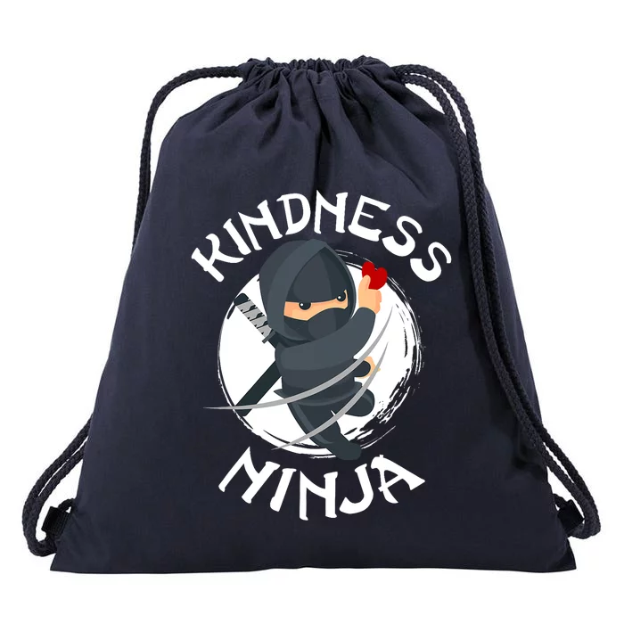 Kids Unity Day Orange Kindness Ninja Anti Bullying Drawstring Bag