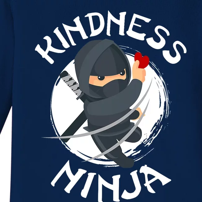 Kids Unity Day Orange Kindness Ninja Anti Bullying Baby Long Sleeve Bodysuit