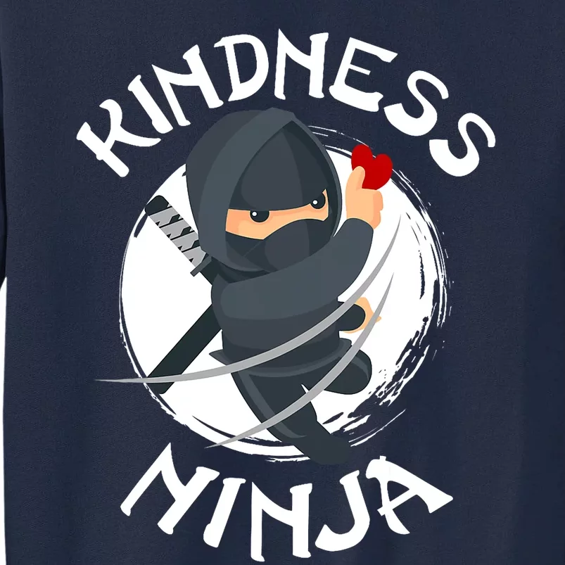 Kids Unity Day Orange Kindness Ninja Anti Bullying Tall Sweatshirt