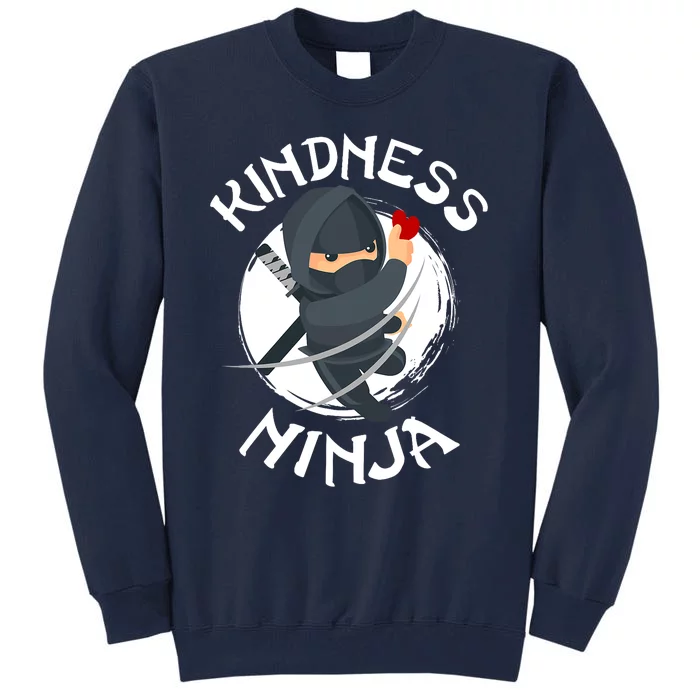 Kids Unity Day Orange Kindness Ninja Anti Bullying Tall Sweatshirt