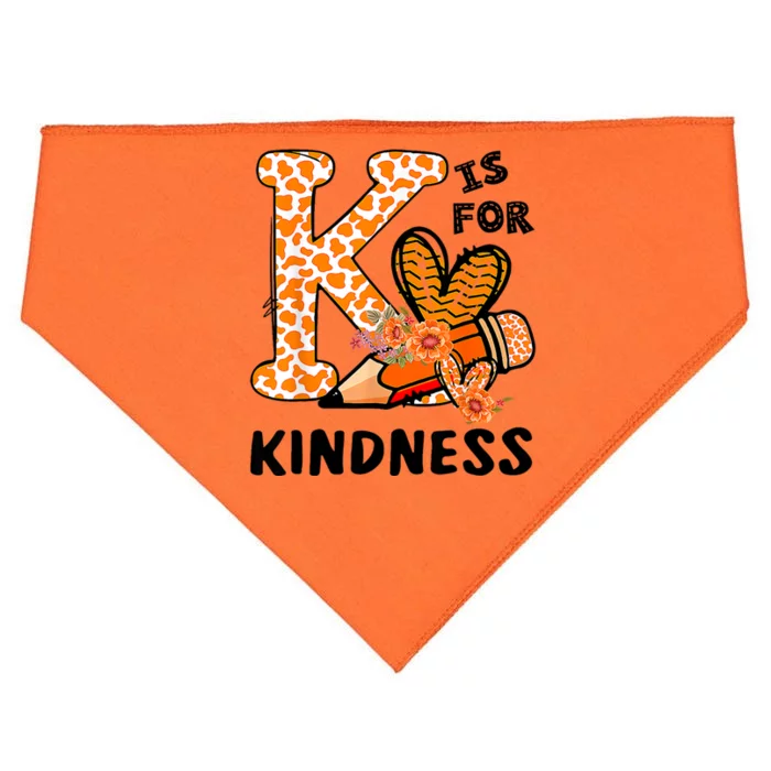 Kindness Unity Day Orange No Bullying Teachers USA-Made Doggie Bandana