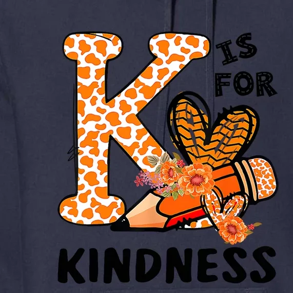 Kindness Unity Day Orange No Bullying Teachers Kids Premium Hoodie