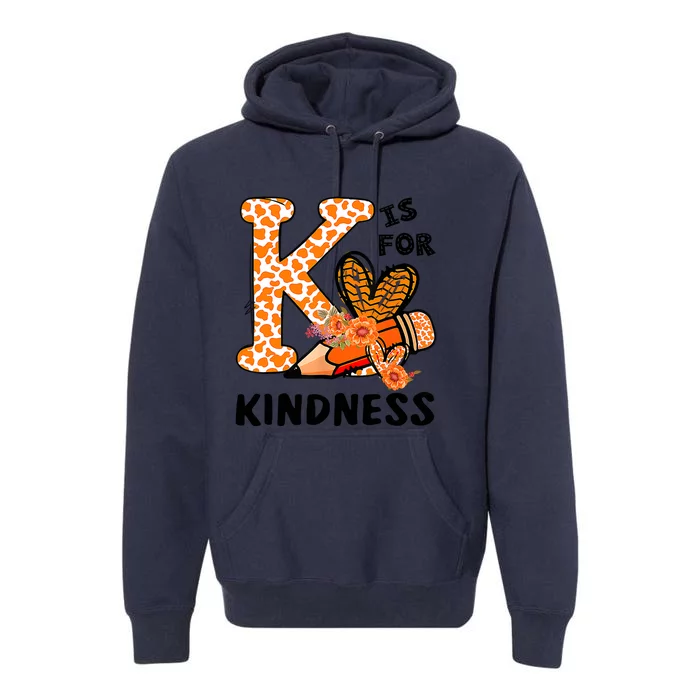 Kindness Unity Day Orange No Bullying Teachers Kids Premium Hoodie